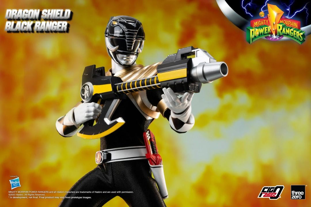 THREEZERO FigZero 1/6 Mighty Morphin Power Rangers Dragon Shield Black Ranger 新 恐龍戰隊 &nbsp;裝甲 黑戰士 可動人偶