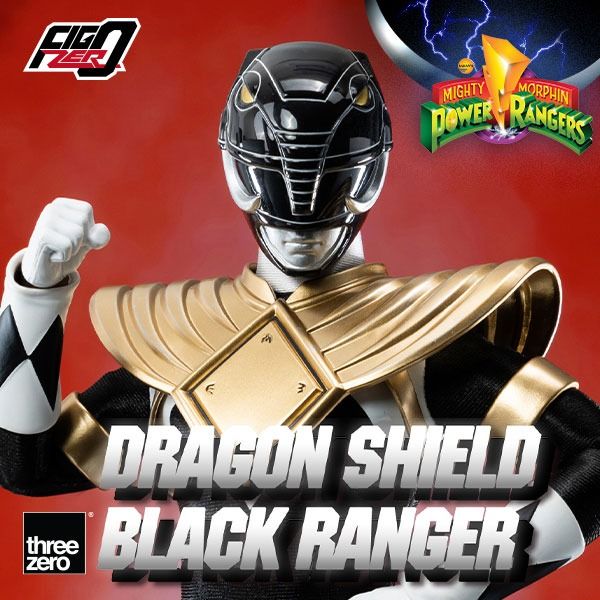 THREEZERO FigZero 1/6 Mighty Morphin Power Rangers Dragon Shield Black Ranger 新 恐龍戰隊 &nbsp;裝甲 黑戰士 可動人偶