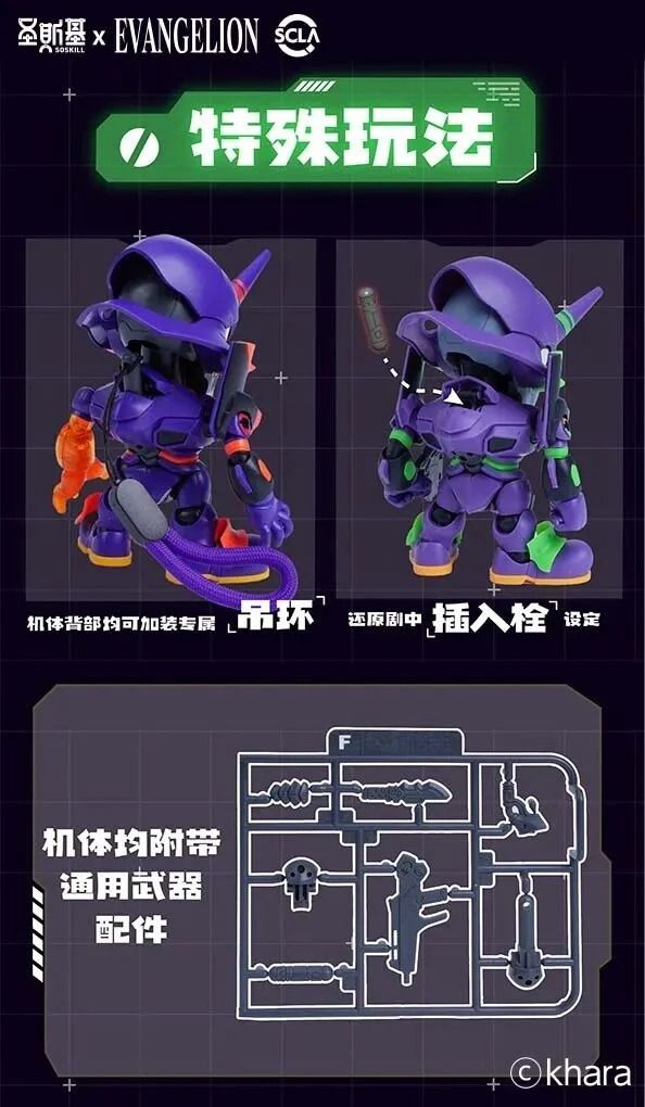 聖斯基 x 新世紀福音戰士 EVANGELION EVA Q版補完計劃 SSK 超可動 盲盒 （一套6款）