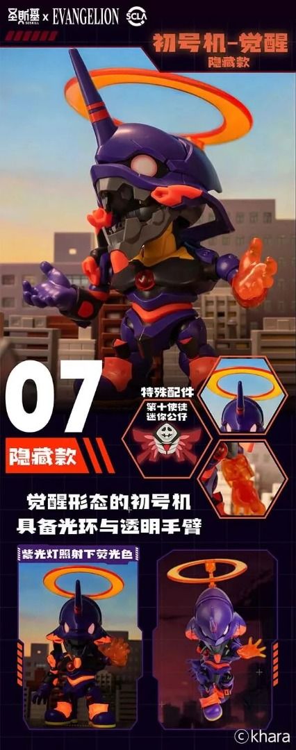 聖斯基 x 新世紀福音戰士 EVANGELION EVA Q版補完計劃 SSK 超可動 盲盒 （一套6款）